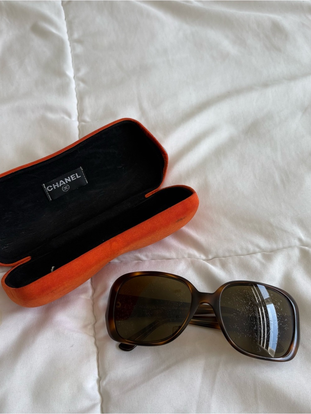 CHANEL Brown Tortoiseshell Oversized Women's Sunglasses